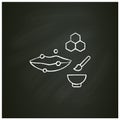 Smoothing lip scrub chalk icon