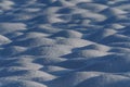 Smoothly undulating, white surface of frozen snow