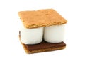 Smore (Marshmallow, Chocolate, Graham Cracker) Royalty Free Stock Photo