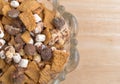 Smores candy mixture in a glass bowl