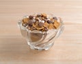 Smores candy mixture in a glass bowl