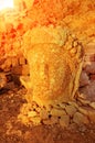 SMount Nemrut the head in front of the statues. The UNESCO World Heritage Site at Mount Nemrut where King Antiochus of Commagene i Royalty Free Stock Photo