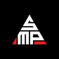 SMP triangle letter logo design with triangle shape. SMP triangle logo design monogram. SMP triangle vector logo template with red Royalty Free Stock Photo