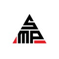 SMP triangle letter logo design with triangle shape. SMP triangle logo design monogram. SMP triangle vector logo template with red Royalty Free Stock Photo
