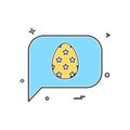 sms chat easter egg icon vector design