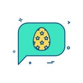 sms chat easter egg icon vector design