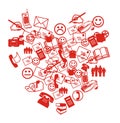 SMS Heart Royalty Free Stock Photo
