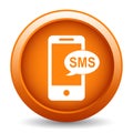 Sms icon button Royalty Free Stock Photo