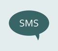 Sms icon illustrated Royalty Free Stock Photo