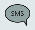 Sms icon illustrated Royalty Free Stock Photo