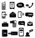 SMS icons set Royalty Free Stock Photo