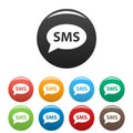 SMS icons set vector Royalty Free Stock Photo