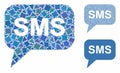 SMS Mosaic Icon of Bumpy Parts