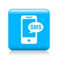 Sms icon button Royalty Free Stock Photo