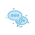 sms talk buble icon vector design