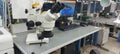 SMT AOI machine, checking assembly quality and microscope attached