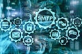 Smtp - server mail transfer protocol. TCP IP protocol sending and receiving e-mail. Simple Mail Transfer Protocol. Royalty Free Stock Photo