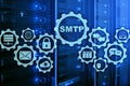 Smtp - server mail transfer protocol. TCP IP protocol sending and receiving e-mail. Simple Mail Transfer Protocol