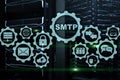 Smtp - server mail transfer protocol. TCP IP protocol sending and receiving e-mail. Simple Mail Transfer Protocol