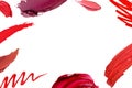 Smudged lipstick abstract texture frame