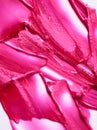 Smudged pink liquid lipstick