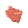 Smudged pink lip gloss sample isolated Royalty Free Stock Photo