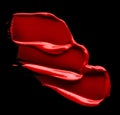 Smudges of red lipstick isolated