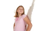 Smug angel fairy girl with wings Royalty Free Stock Photo