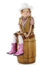 Smug Little Cowgirl Royalty Free Stock Photo