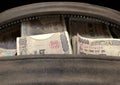 Illicit Cash In A Brown Duffel Bag