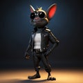 Edgy Bunnycore Cricket In Vray Tracing Style With Disney Pixar Charm