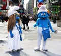 The Smurfs at Times Square Royalty Free Stock Photo