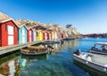 SmÃÂ¶gen..West coast of sweden with colorful boat houses