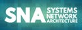 SNA - Systems Network Architecture acronym Royalty Free Stock Photo