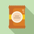 Snack bag icon flat vector. Cereal package food Royalty Free Stock Photo