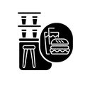 Snack bar black glyph icon