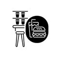 Snack bar black linear icon