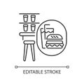 Snack bar linear icon