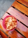 Snack cassava chips Royalty Free Stock Photo