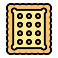 Snack cookie icon vector flat Royalty Free Stock Photo