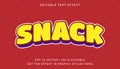 Snack editable text effect template Royalty Free Stock Photo