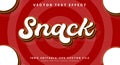 Snack editable text effect template Royalty Free Stock Photo