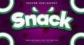 Snack editable text effect template Royalty Free Stock Photo