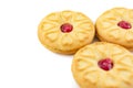 Snack food biscuit cookies with strawberry jam