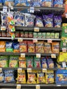 Snack food for sale in a grocery store in Simpsonville, South Carolina