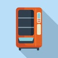 Snack machine icon flat vector. Street vending selling
