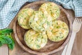 Snack muffins with spinach and feta cheese