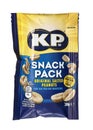 SWINDON, UK - August 29, 2023: Snack Pack of KP Original Peanuts on a white background