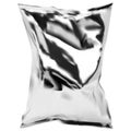 Snack package. Foil pouch. Chips packet blank. 3d Royalty Free Stock Photo