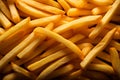 Snack paradise French fry potato chip background, crispy and delicious